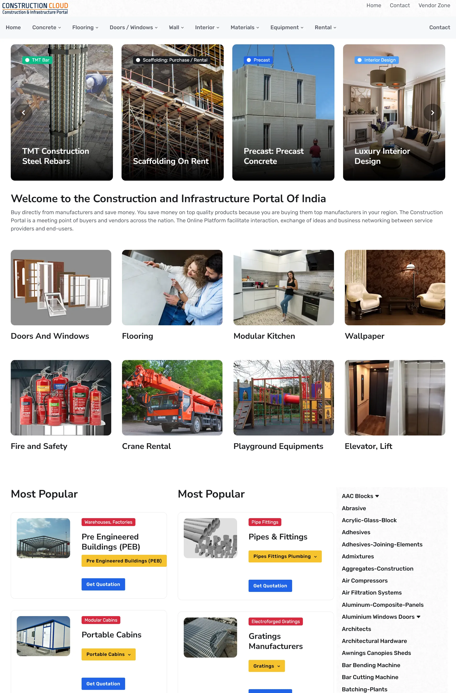 Construction and Infrastructure Portal Of India